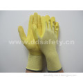 Yellow Nylon Shell Foam Latex Coating Safety Glove (DNL220)